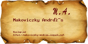 Makoviczky András névjegykártya